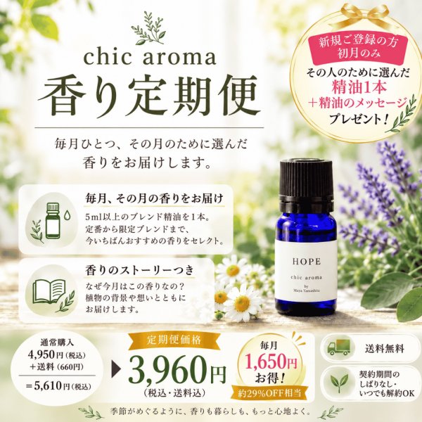 画像1:  【香り定期便】月替わりの精油とメッセージが届く♪ (1)